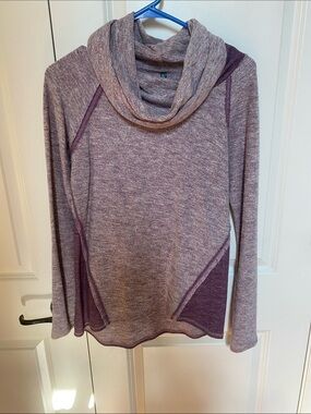 Kuhl Lavender and Plum Cowl Neck Sweater